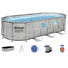 56716 Каркасный бассейн Bestway Power Steel Delux — Камень (овал) 5,49х2,74х1,22м+фильтр-насос картр. 5678 л/ч